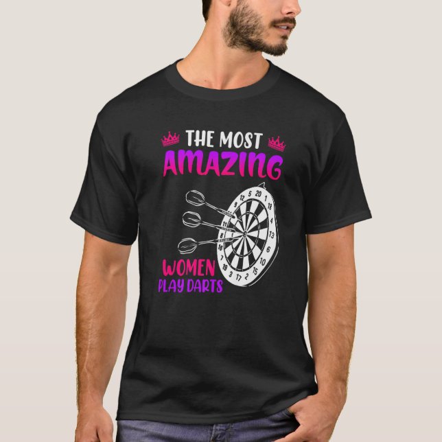 Women Darts Ladies Darts Flight Set Darts Premium T-Shirt (Front)