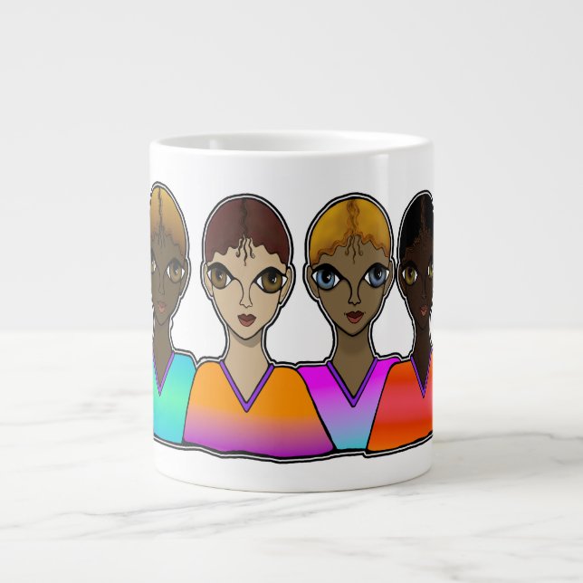 Women Design Giant Coffee Mug (Front)