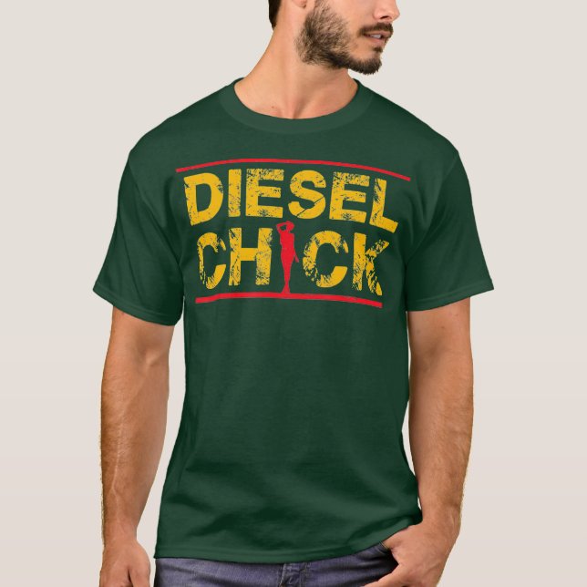 Women Diesel Chick Truck Driver Petrolhead T-Shirt (Front)