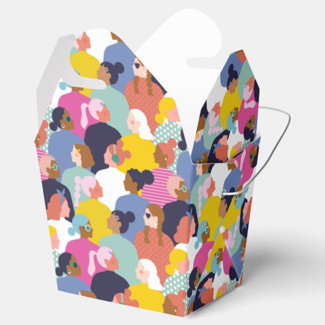 Women Diversity - Women of Various Race Favor Boxes (Opened)