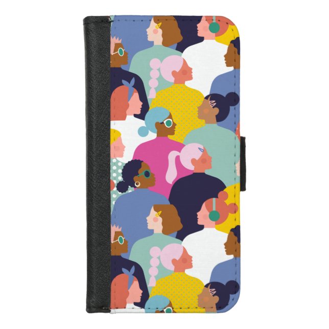 Women Diversity - Women of Various Race iPhone Wallet Case (Front)