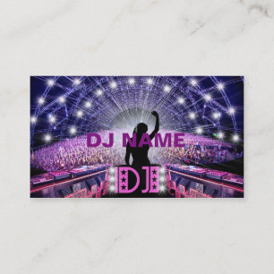 Women DJ business card