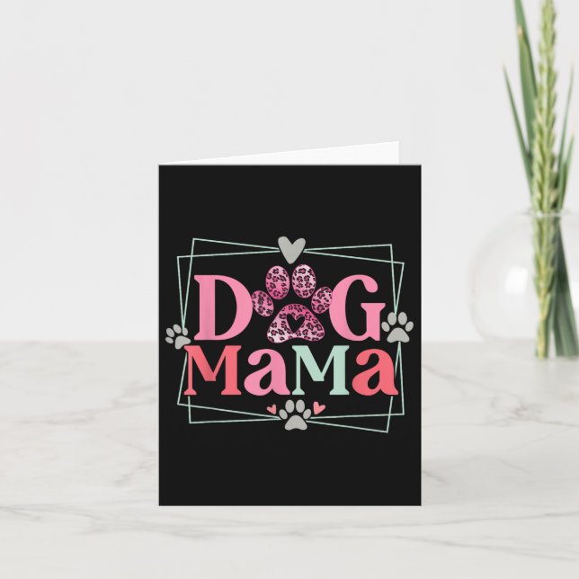 Women Dog Mama Dog And Cat Mom Furmama Mothers Day Card (Front)