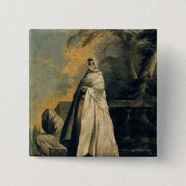 Women Draped in White Button (Front)