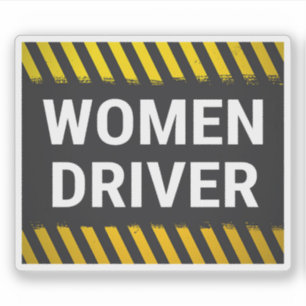 Women Driver Sticker
