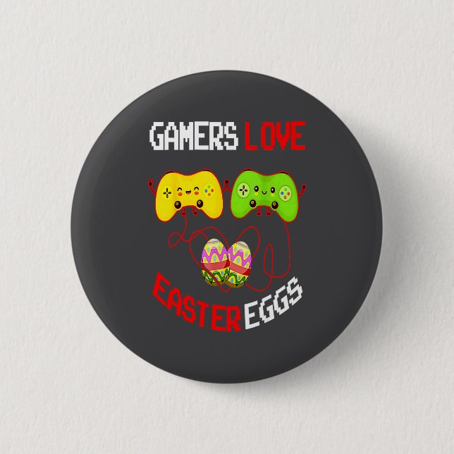 Women Easter Egg Gamers Button (Front)