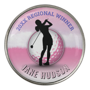 Women Elegant Golf Monogram Design Ball Marker