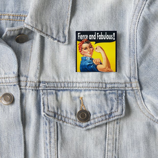 Women Empowerment Fierce and Fabulous Button (In Situ)