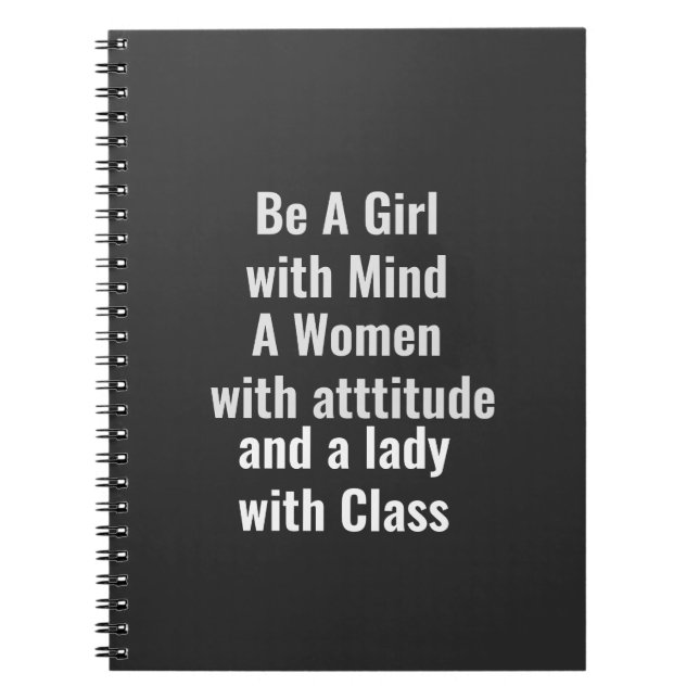 Women empowerment quote  notebook (Front)