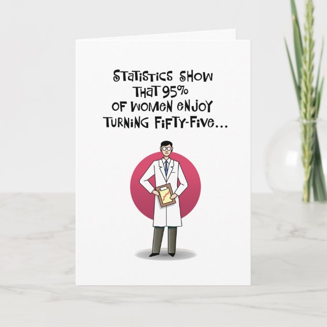 Women Enjoy 55th Birthday Card (Front)