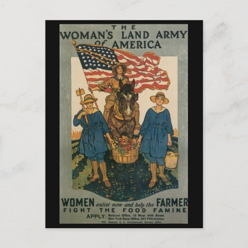 Women Enlist World War II Postcard