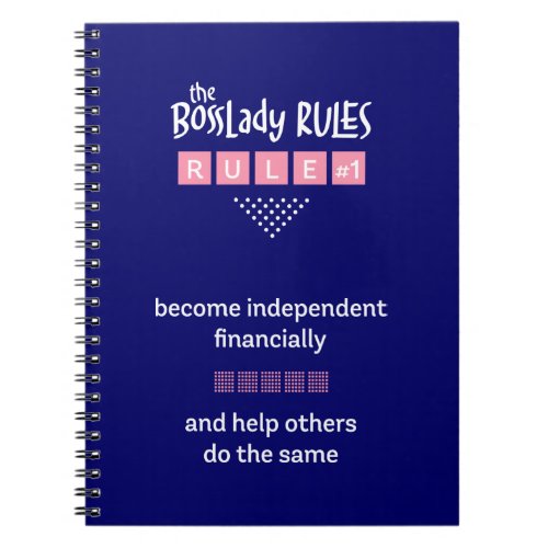 Women Entrepreneurs BossLady Rule 1 Geometric Notebook