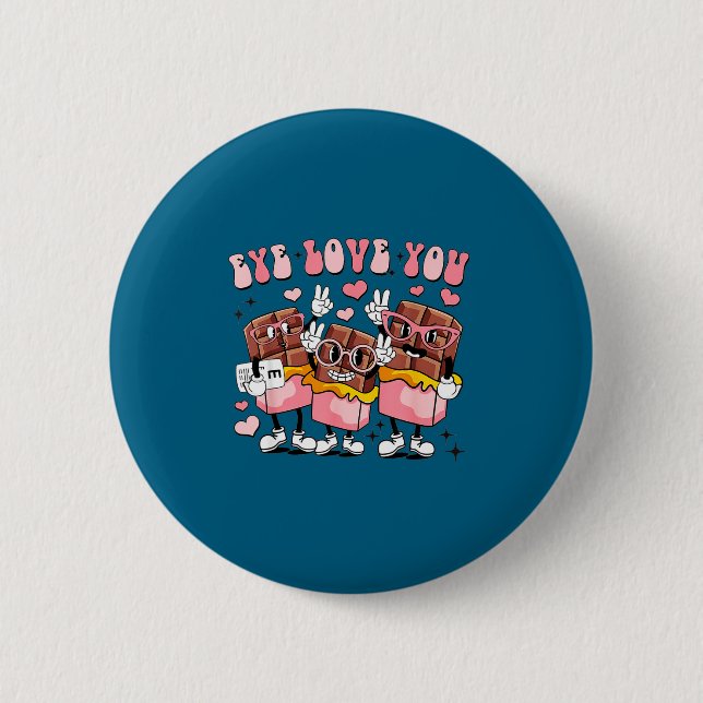 Women eye love valentine optometry sight squad button (Front)