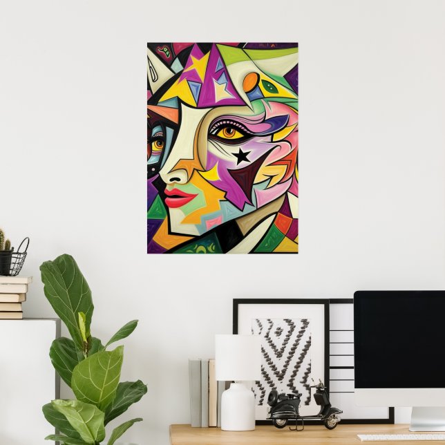 Women Face Art Wall Poster (Home Office)