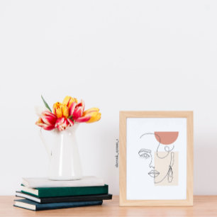 Women Face Line Art Poster