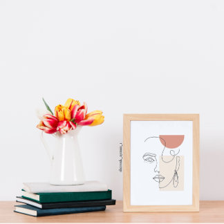 Women Face Line Art Poster