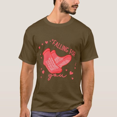 Women Falling For You Valentines Day ER Nurse Orth T_Shirt