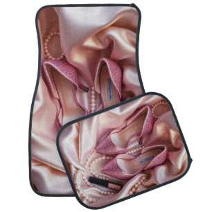 Women, fancy, glitter, cute, silky, shoes Car Floor Mat