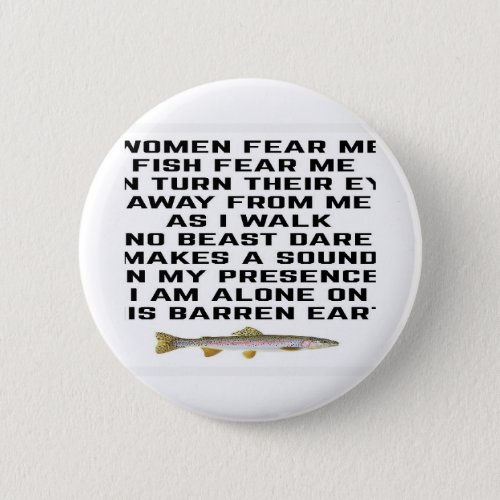 Women fear me fish fear me button