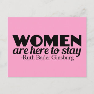 Women Feminist Quote by Ruth Bader Ginsburg Postcard