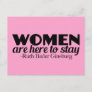 Women Feminist Quote by Ruth Bader Ginsburg Postcard
