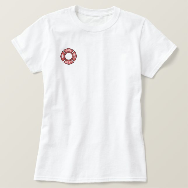 Women Firefighters Embroidered Shirt (Design Front)