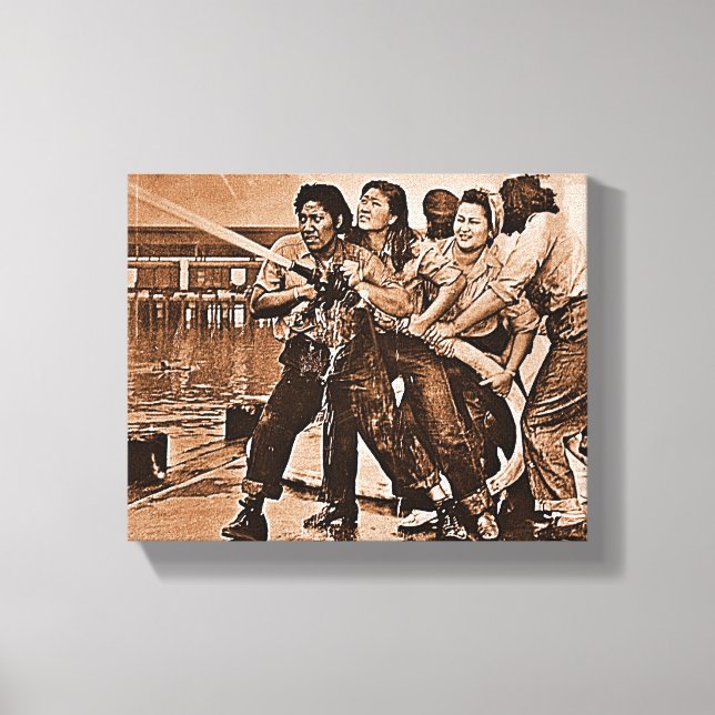 Women Firefighters Pearl Harbor December 7th Canvas Print (Front)
