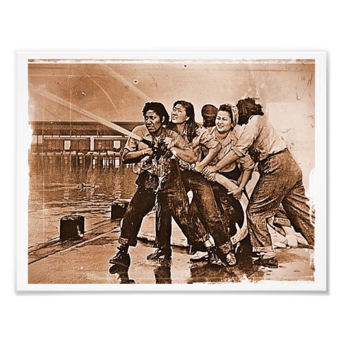 Women Firefighters Pearl Harbor December 7th Photo Print