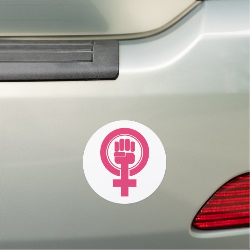 Women Fist Resist Symbol Car Magnet