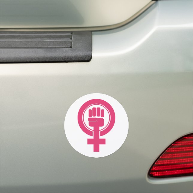 Women Fist Resist Symbol Car Magnet (In Situ)