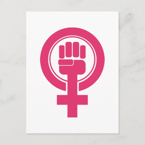 Women Fist Resist Symbol Postcard