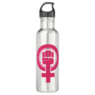 Women Fist Resist Symbol Stainless Steel Water Bottle