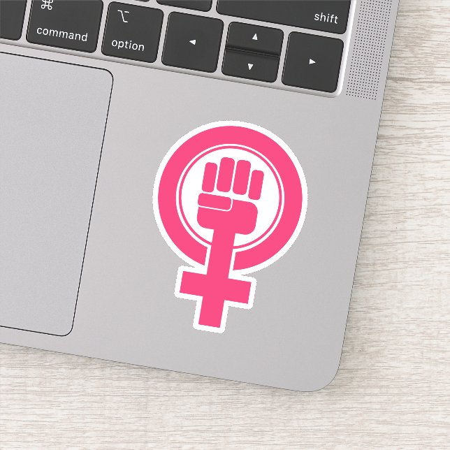 Women Fist Resist Symbol Sticker (Detail)
