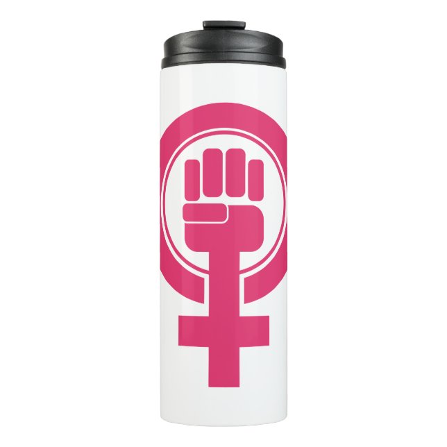 Women Fist Resist Symbol Thermal Tumbler (Front)