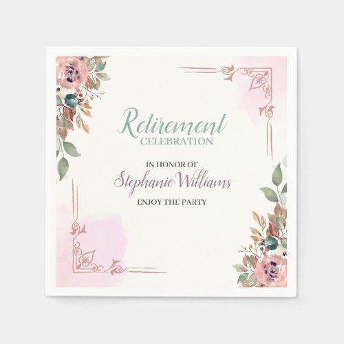 Women Floral Classic Elegant Retirement Party