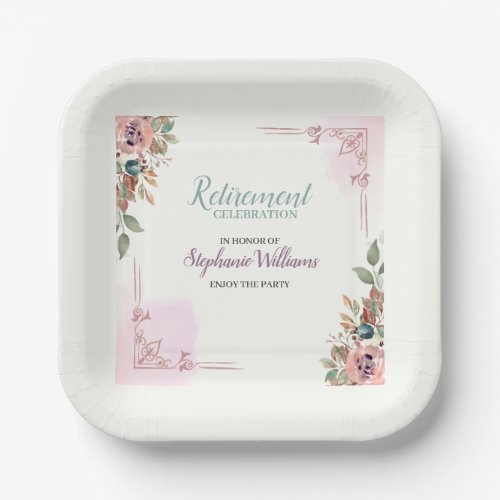 Women Floral Classic Elegant Retirement Party