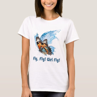 Women Fly Design T-Shirt