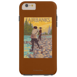 Women Fly Fishing - Fairbanks, Alaska Tough iPhone 6 Plus Case