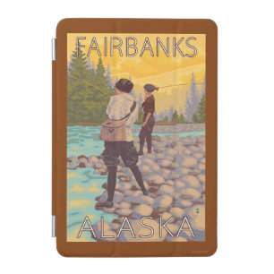 Women Fly Fishing - Fairbanks, Alaska iPad Mini Cover