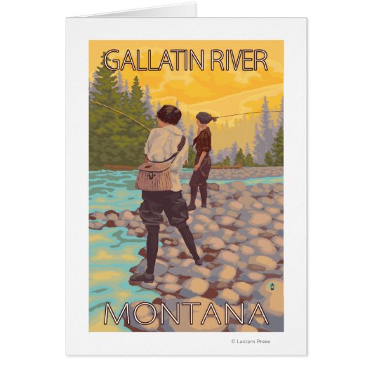 Women Fly Fishing - Gallatin River, Montana (Front)