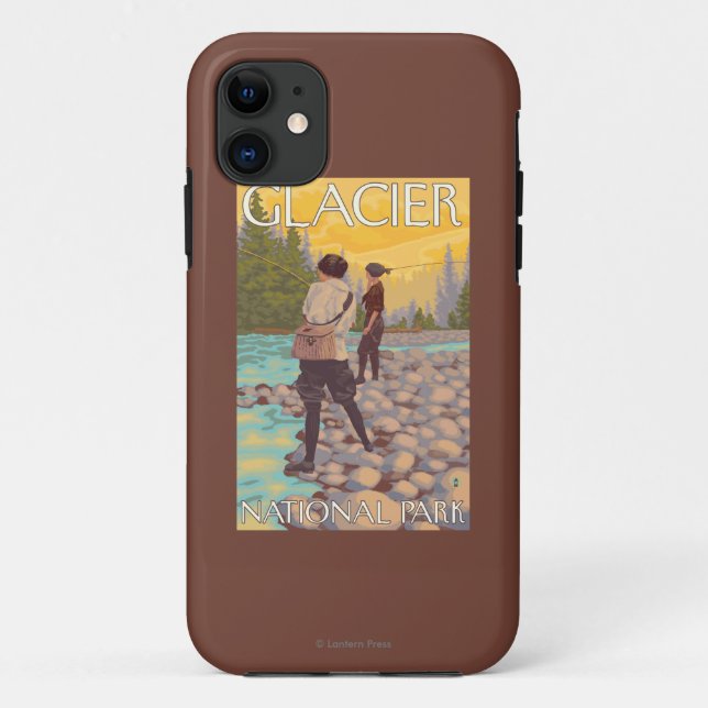 Women Fly Fishing - Glacier National Park, MT Case-Mate iPhone Case (Back)