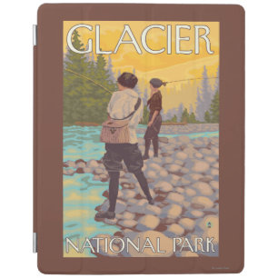 Women Fly Fishing - Glacier National Park, MT iPad Smart Cover