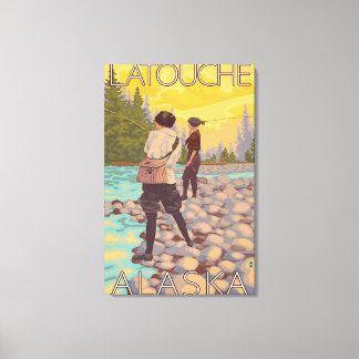 Women Fly Fishing - Latouche, Alaska Canvas Print