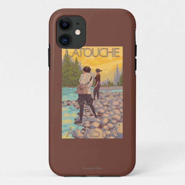 Women Fly Fishing - Latouche, Alaska Case-Mate iPhone Case (Back)