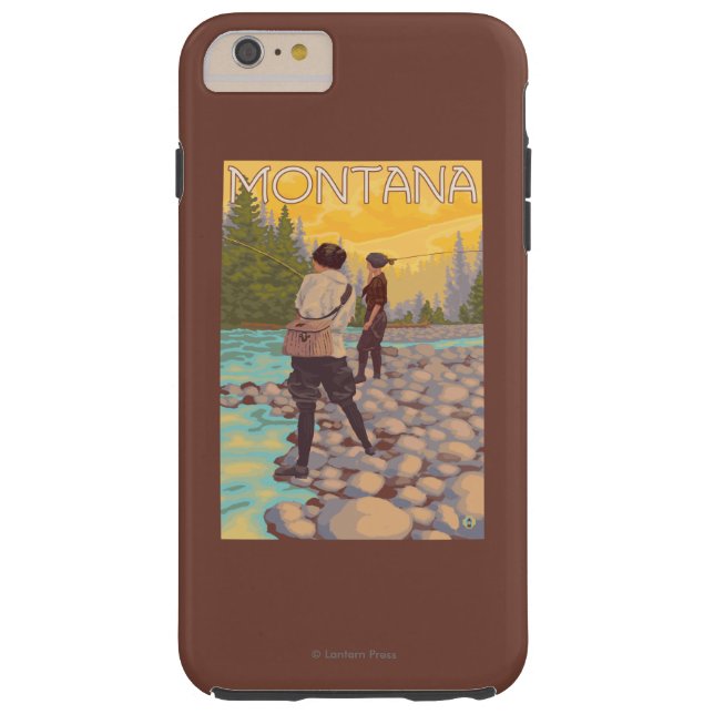 Women Fly Fishing - Montana Case-Mate iPhone Case (Back)