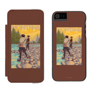 Women Fly Fishing - Montana Wallet Case For iPhone SE/5/5s