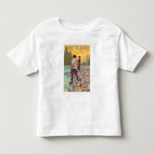 Women Fly Fishing - Payette River, Idaho Toddler T-shirt