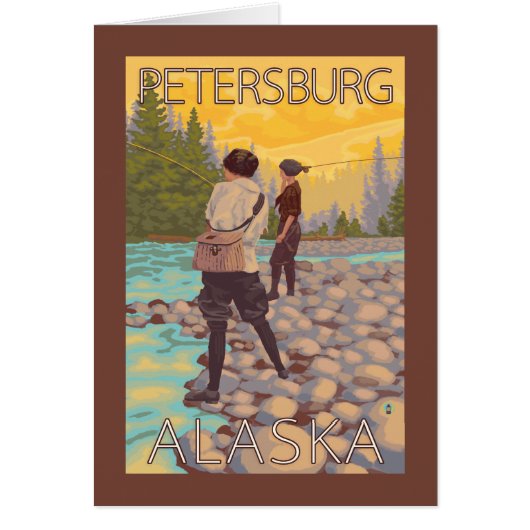 Women Fly Fishing - Petersburg, Alaska (Front)