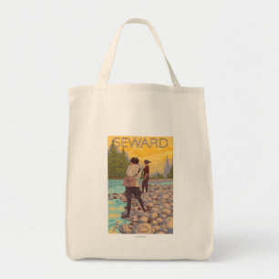 Women Fly Fishing - Seward, Alaska Tote Bag
