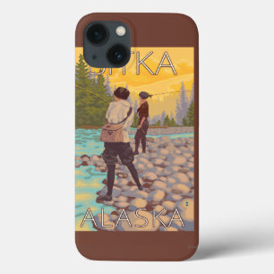 Women Fly Fishing - Sitka, Alaska iPhone 13 Case